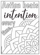 Coloring Pages Mandala Motivational Quote Inspirational Quotes Sheets Printable Colouring Adult Choose Board sketch template