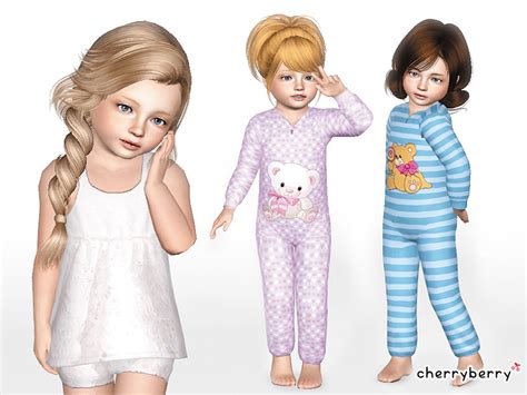 cherryberrysims cute sleepwear set toddlers