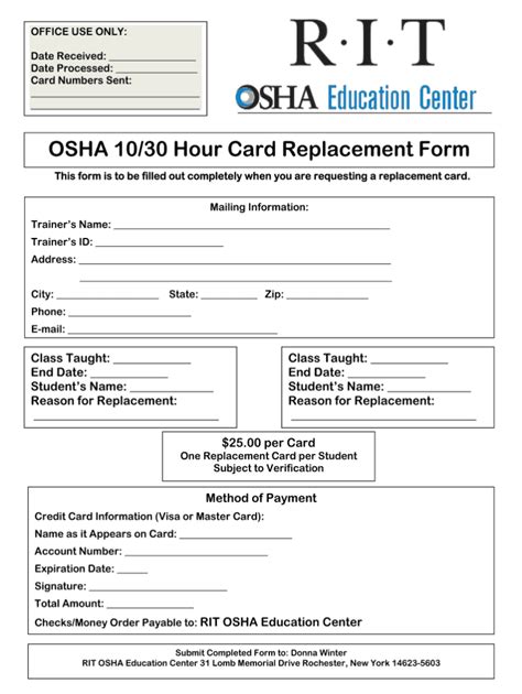osha  card template sample professional templates