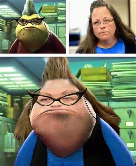 some genius mashed up kim davis and roz from monsters inc