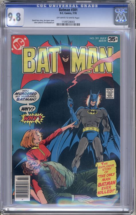 Batman 301 Cgc Nm Mt 9 8 Jim Aparo Ebay