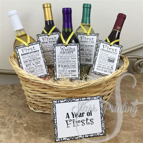 sale set bridal shower wine basket gift set   starrprinting diy