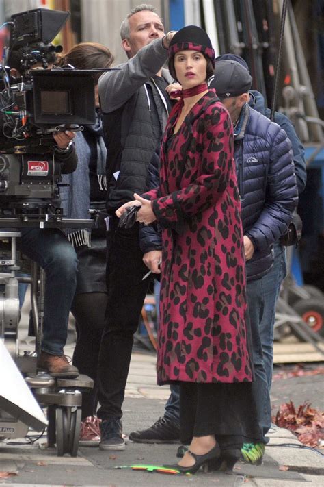 Gemma Arterton Filming A Scene With Elizabeth Debicki On