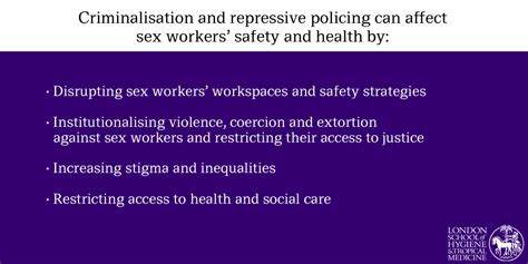 criminalisation and repressive policing of sex work linked
