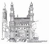 Architecture Islamic Coloring Book Add List Wish sketch template