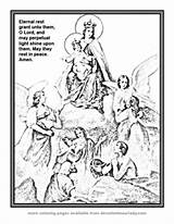Coloring Souls Lady Purgatory Pages Devotiontoourlady sketch template