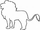 Outline Lion Coloring Clipart Printable Animal Clipartbest Super Stencils Drawings sketch template