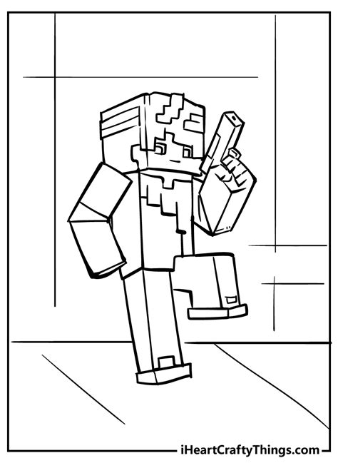 coloring pages minecraft steve coloringpages vrogueco