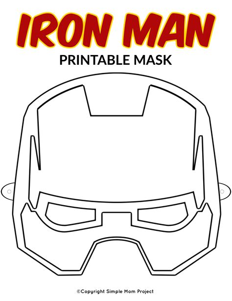 printable ironman mask  printable