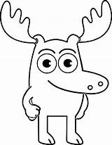 Moose Coloring Pages Cartoon Adults Animated Drawing Noggin Line Head Printable Oobi Print Kids Color Getdrawings Clipartmag Book Template sketch template