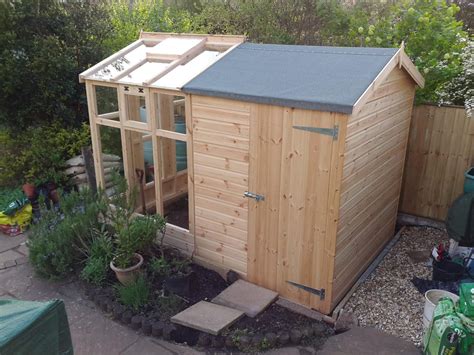 bespoke wooden greenhouse shed combination building