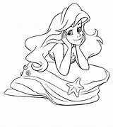 Coloring Mermaid Pages Little Ariel Kleurplaat Kids Disney Fun Princesa Imagenes Cool sketch template