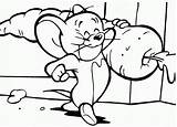 Jerry Mewarnai Tikus Wortel Mengangkat Kartun Dalam Sedang Makan sketch template