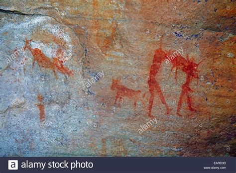 Ancient Rock Art Drawings Of The San People Indigenous