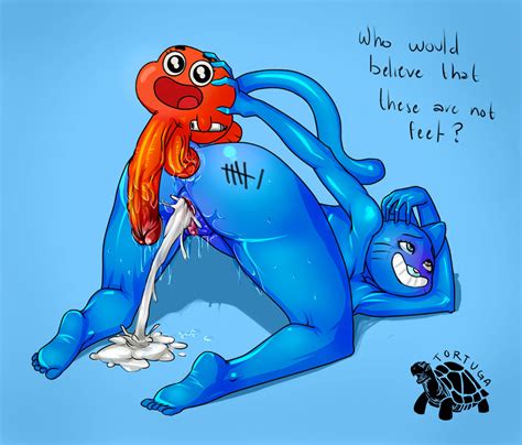 rule 34 anal anal sex anthro anus ass barefoot blue background blue fur carrying cum cum in