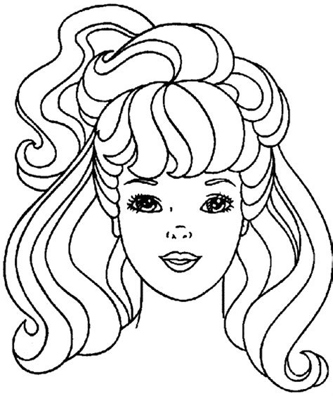 hair coloring pages barbie disney coloring pages