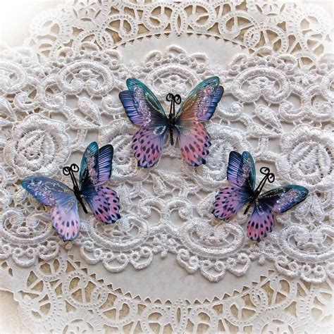 reneabouquets handcrafted glass wing set astrial pink etsy
