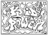 Pages Graffiti Coloring Words Getcolorings sketch template