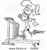 Treadmill Sweaty sketch template