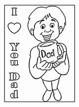 Coloring Dad Pages Fathers Kids sketch template