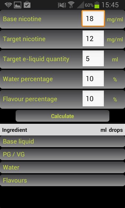 liquid calculator apk  android