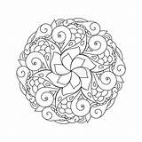 Radial Zendoodle Zentangle sketch template