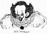 Killer Pennywise sketch template