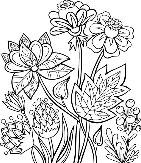 coloring pages  printable flowers printable templates