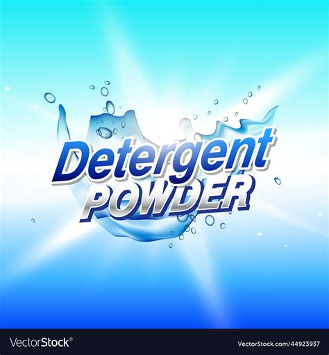 detergent powder cleaning product packaging vector image