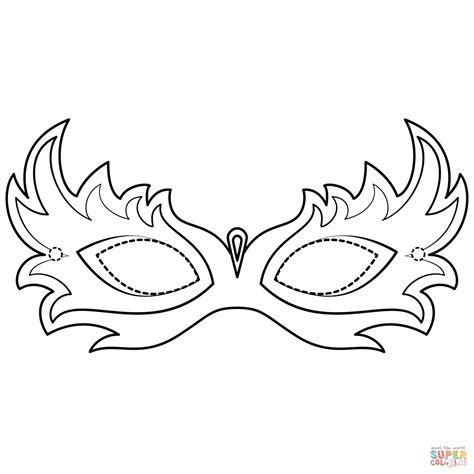 masquerade mask coloring page  printable coloring pages