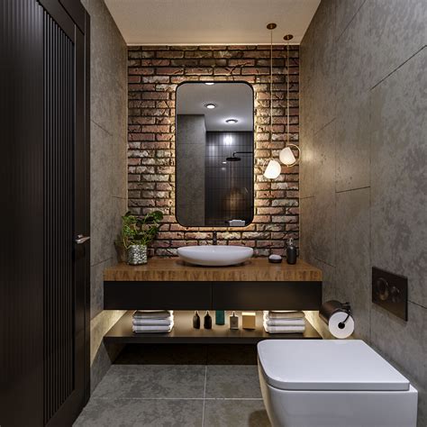 loft bathroom design  behance