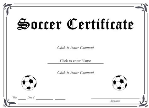 soccer award certificate templates   templates