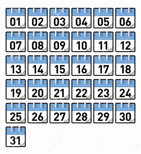 printable calendar numbers   calendar printables  templates