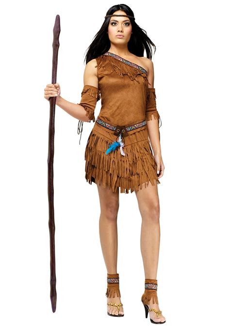 sexy native american one shoulder costume