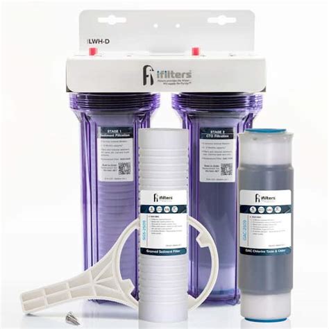 Whole House 2 Stage Water Filtration System With Extra Filter Set