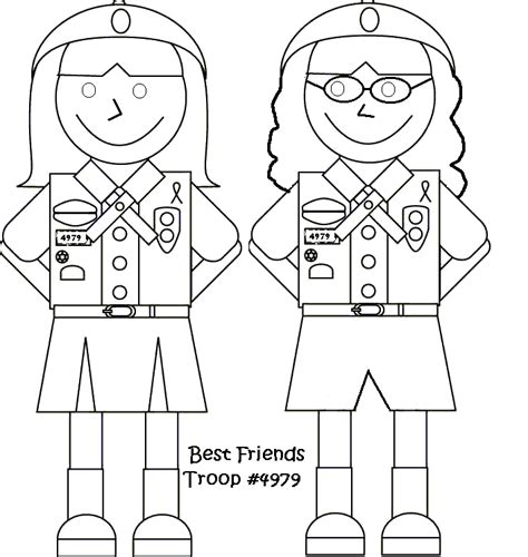 brownie girl scouts coloring pages