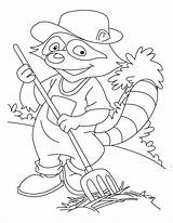 Raccoon Coloring Pages Mario Farmer Kids Baby Dog Template Getdrawings Library Clipart sketch template