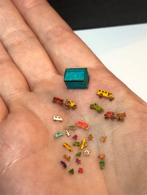 miniature micro  scale toy box full  toys mini  mini
