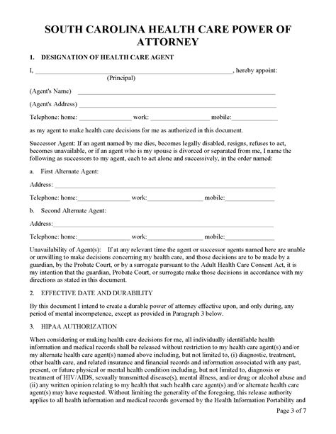 medical power  attorney  printable forms
