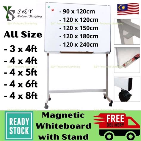 white board  stand  size      magnetic whiteboard shopee malaysia