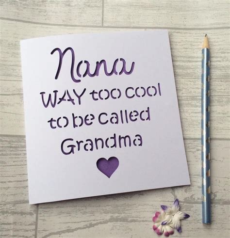 mothers day card card  nana card   nana etsy uk mom cards