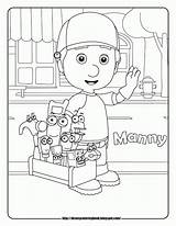 Manny Playhouse Disney Pirates Neverland Ausmalbilder Obra Manitas Meister Werkzeugkiste Mannys Handy sketch template