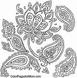 Coloring Paisley Pages Adult Printable Color Mandala Colouring Print Colorpagesformom Colorings Adults Pattern Abstract Flower Flowers Patterns Drawings Embroidery sketch template