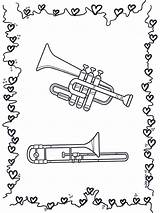 Colorare Trombone Tromba Trompet Malvorlagen Trumpet Trompette Sassofono Musique Posaune Musikinstrumente Musical Malvorlage Coloriages Querfloete sketch template