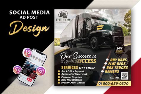 Design Dispatching Logistics Trucking Social Media Kit By Oldveterans