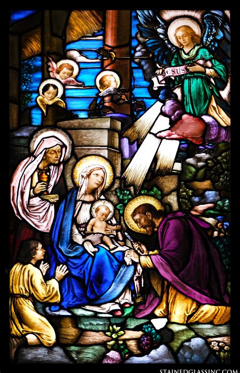 holy infant stained glass window