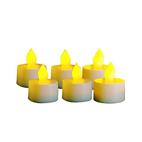 flameless led tea lights  timer realistic flickering electric