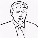 Trump Coloring Donald Face Drawing Clipart Line Pages Easy Montessori Getdrawings Getcolorings Clipartmag sketch template