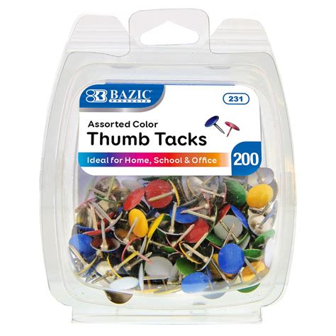 bazic  assorted color thumb tack pack dyon center nv