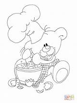Cookies Coloring Cooking Pages Drawing sketch template